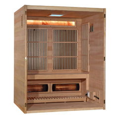 Golden Designs 2025 Soria 3-Person Hybrid Near Zero EMF Infrared and Steam Sauna