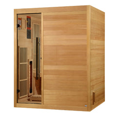 Golden Designs 2025 Soria 3-Person Hybrid Near Zero EMF Infrared and Steam Sauna